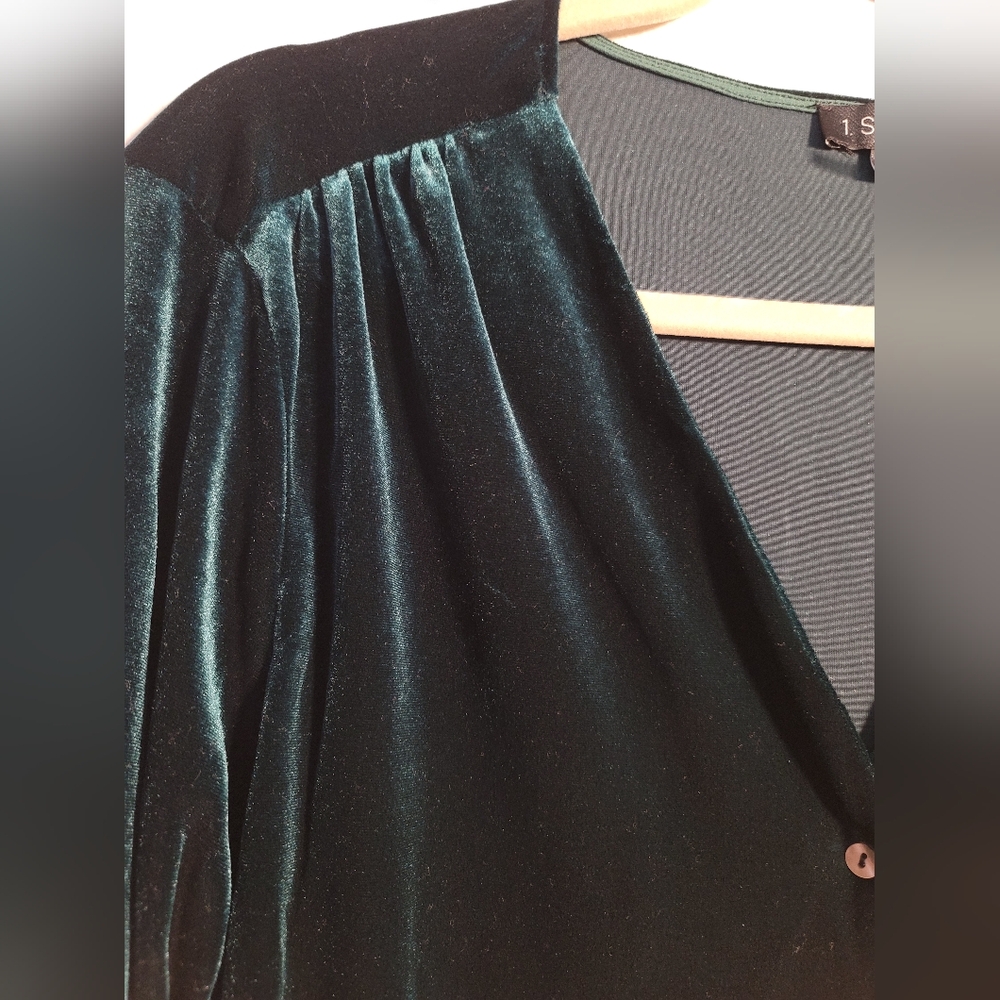 Velvet Green Top - Picture 3 of 6